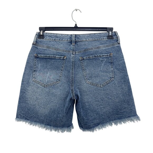 Wonderly Womens Mid-Rise Denim Shorts Size 6 Frayed Hem - Picture 8 of 10